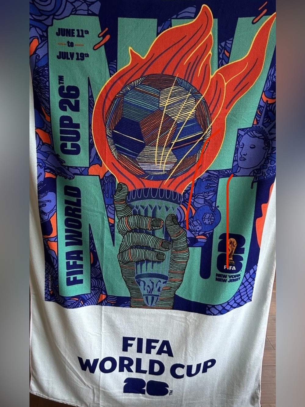 FIFA World Cup 26 Beach Towel - Multicolor